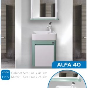 روشویی آلفا 40 سبز صدف alfa