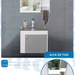 روشویی آلفا 52 طوسی صدف alfa
