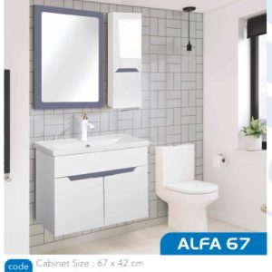 روشویی آلفا 67 سفید صدف alfa