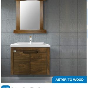 روشویی آستر 70 طرح چوب صدف Aster wood
