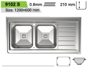 سینک روکار کن مدل s-9102
