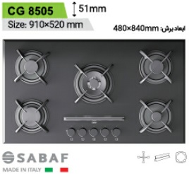 گاز توکار شیشه ای کن مدل can-CG 8505