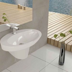 چینی گلسار روشویی نیم پایه مدل الیت