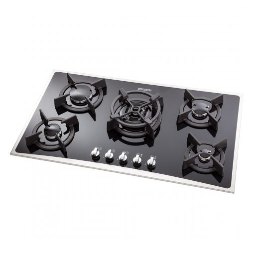 استیل البرز گاز رومیزی 5 شعله شیشه ای مدل G5904 S