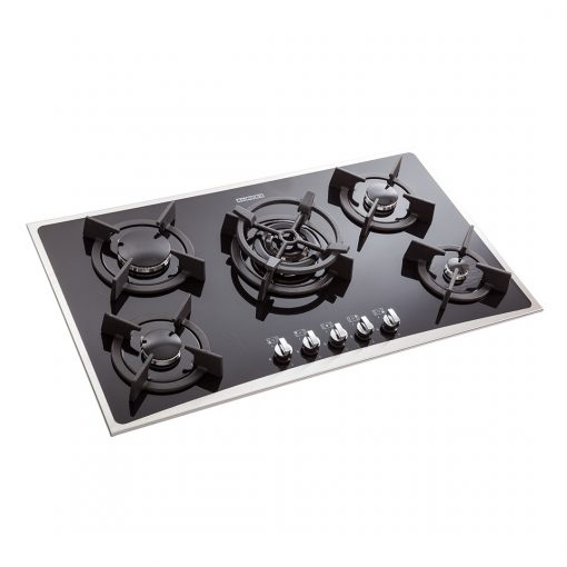 استیل البرز گاز رومیزی 5 شعله شیشه ای مدل G5904 S